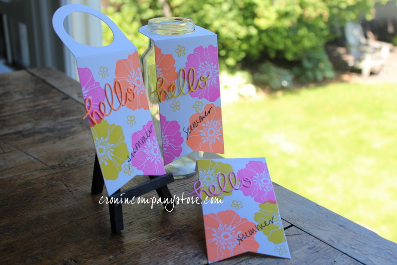 Summer Party Bottle Papercraft with Radiant Neon Ink